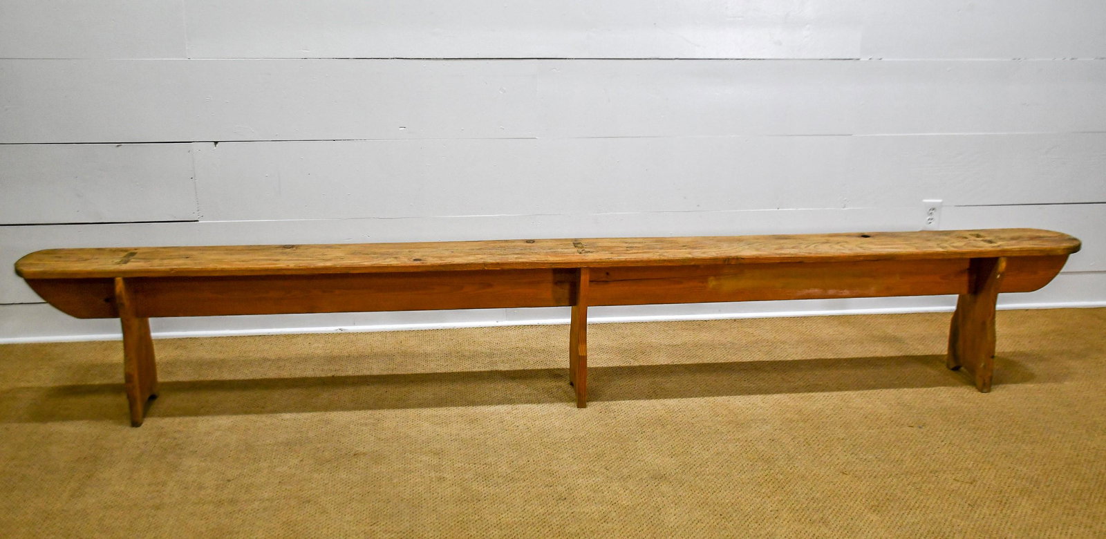 Long Pine Mortised Bench 18 1/2"H,   125 1/2"  x   9" (1 of 5)