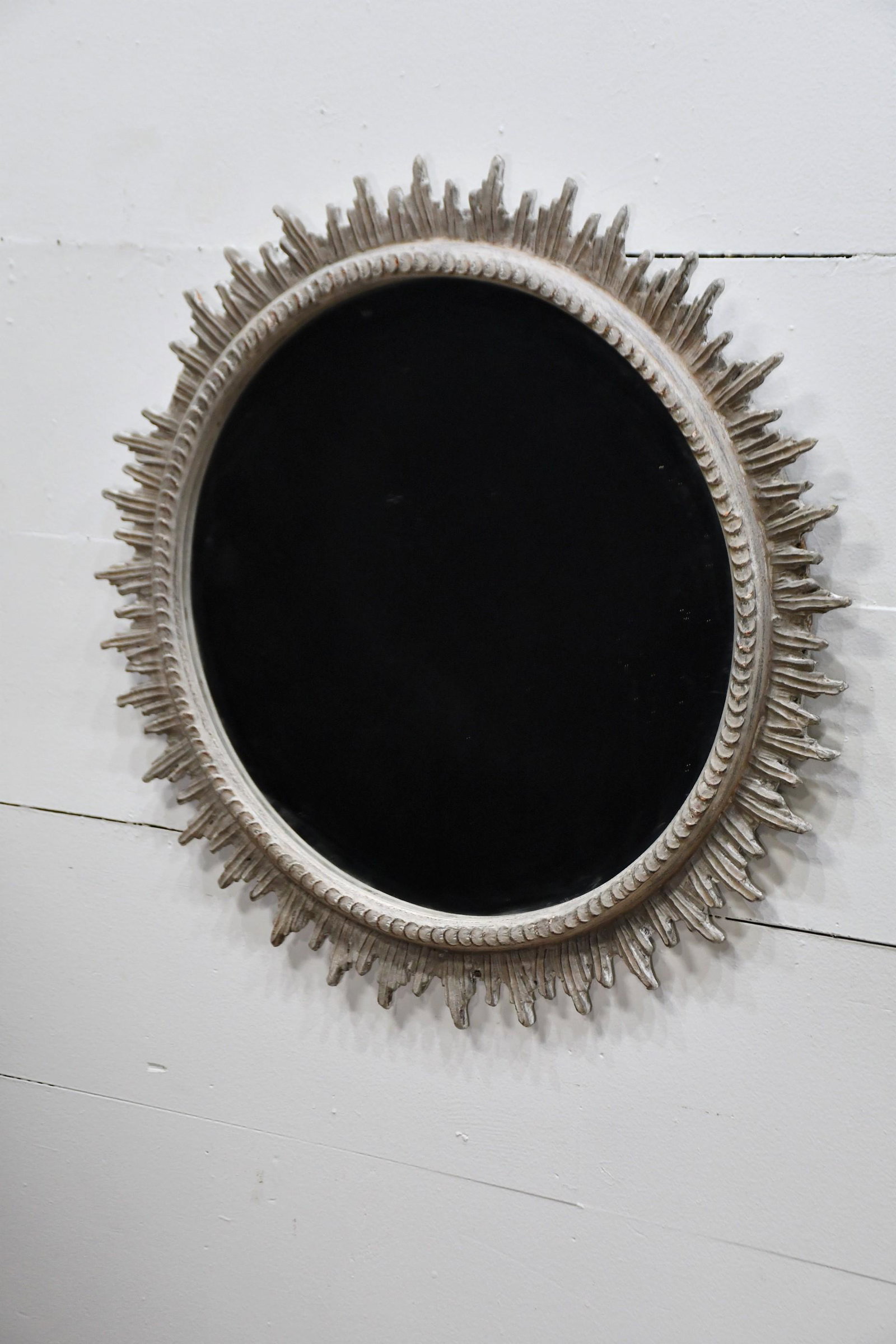 French Painted Sunburst Mirror 31" diam. (1 of 4)