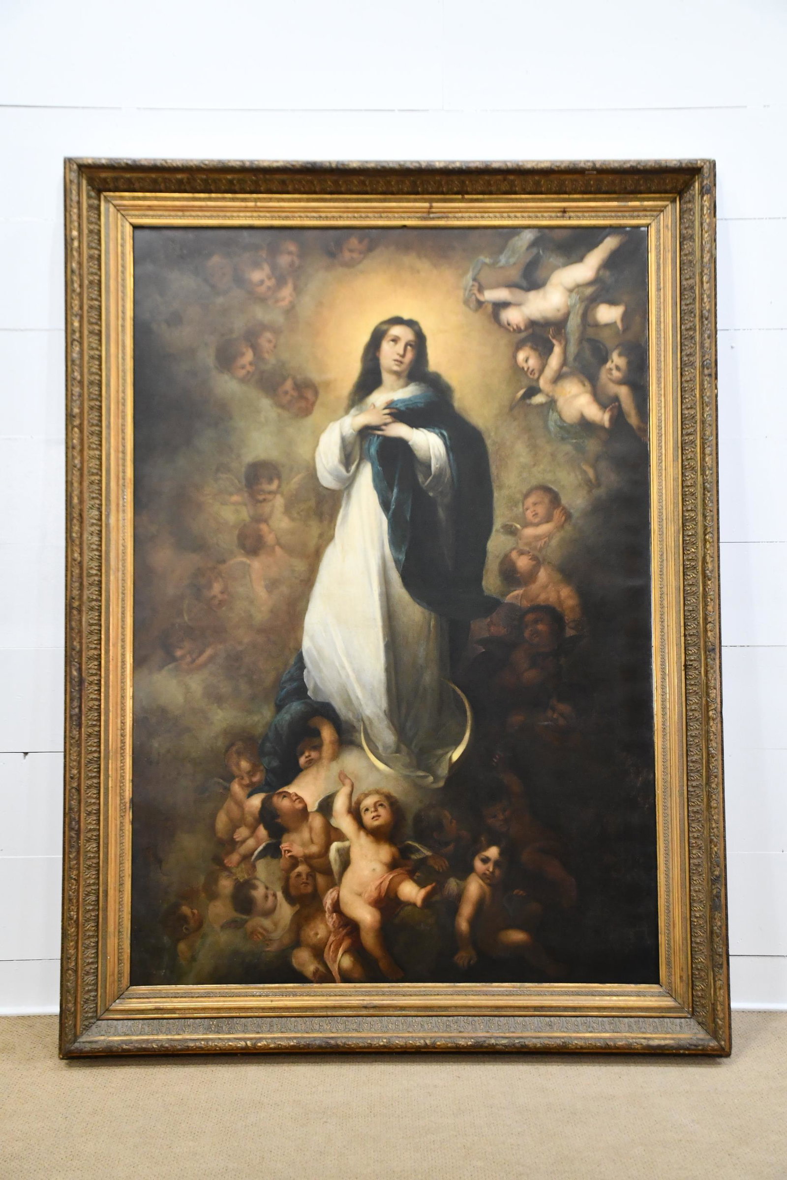 19th C. O / C Cherubs from Cathedral frame  -   92"  x (1 of 10)