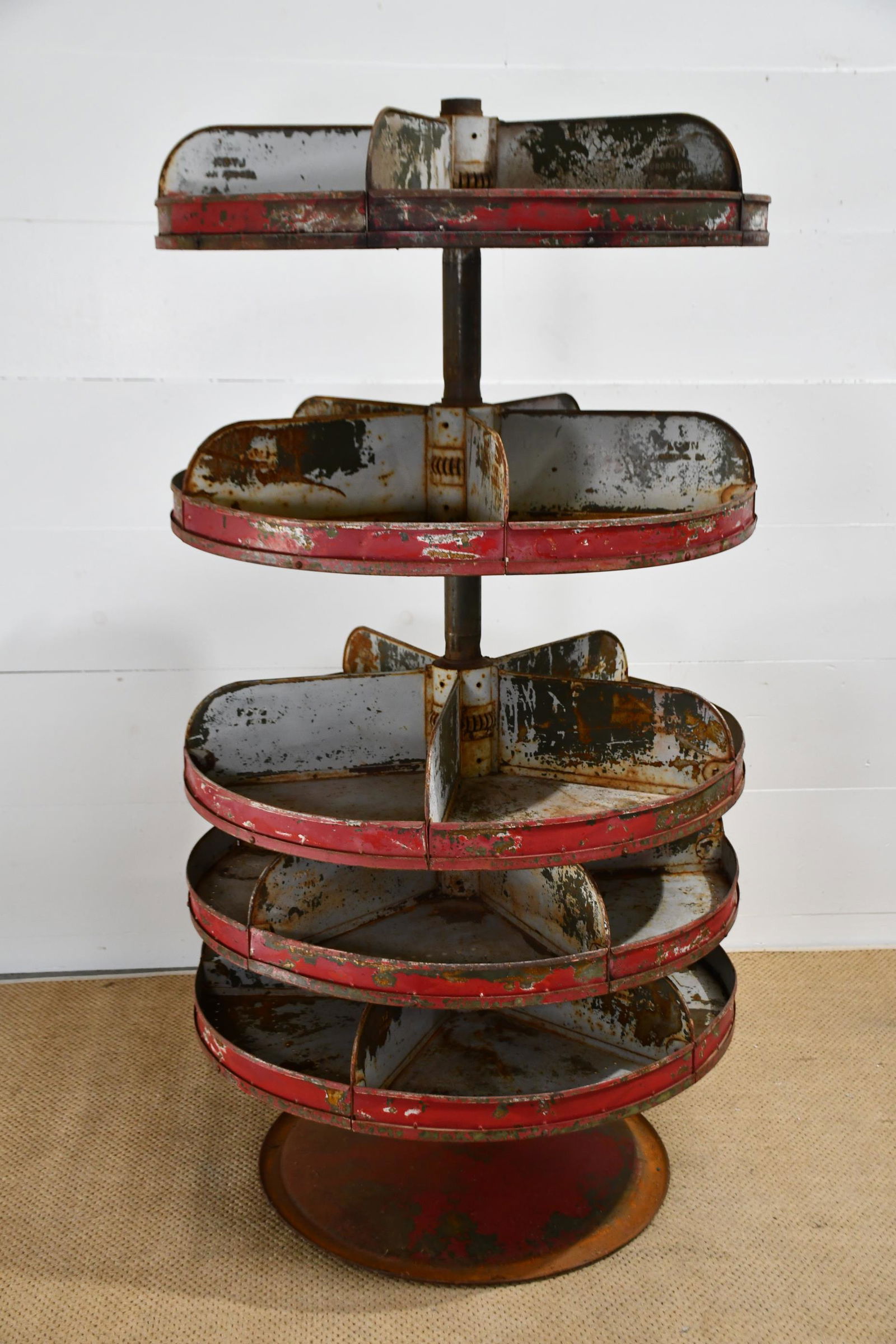 Hardware Store Revolving Industrial Bolt Bin 67"H, (1 of 4)