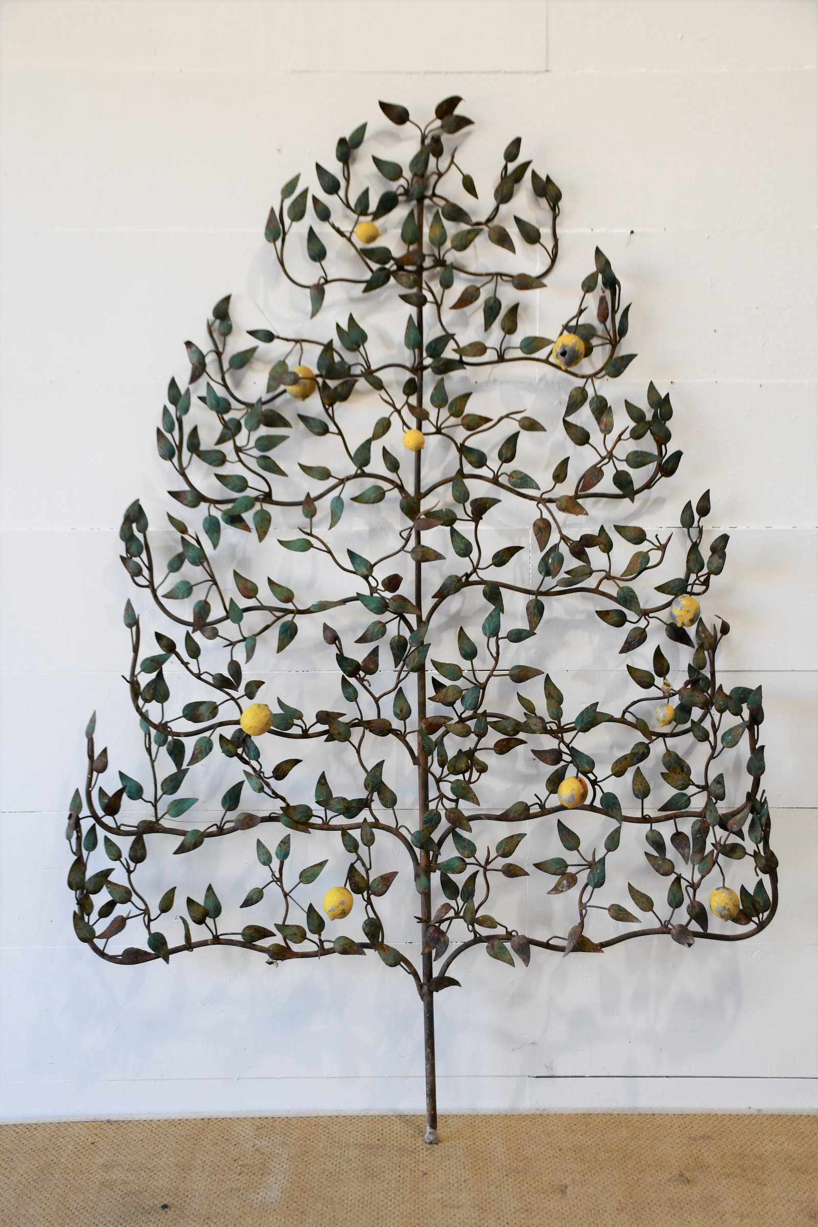 Folk Art Metal Garden Lemon Tree 81"  x   54" (1 of 5)