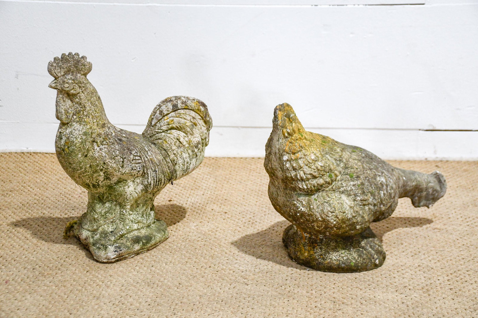 2pc. Lot of Concrete Chickens 12"H,   9"  x   15"     / (1 of 4)