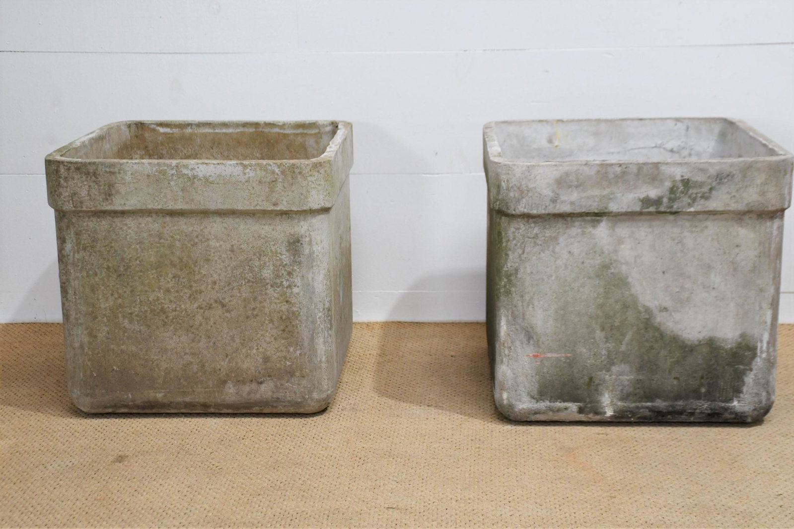 Pair of Willy Guhl Planters 20"H, 12" x 12": Pair of Willy Guhl Planters 20"H, 12" x 12"