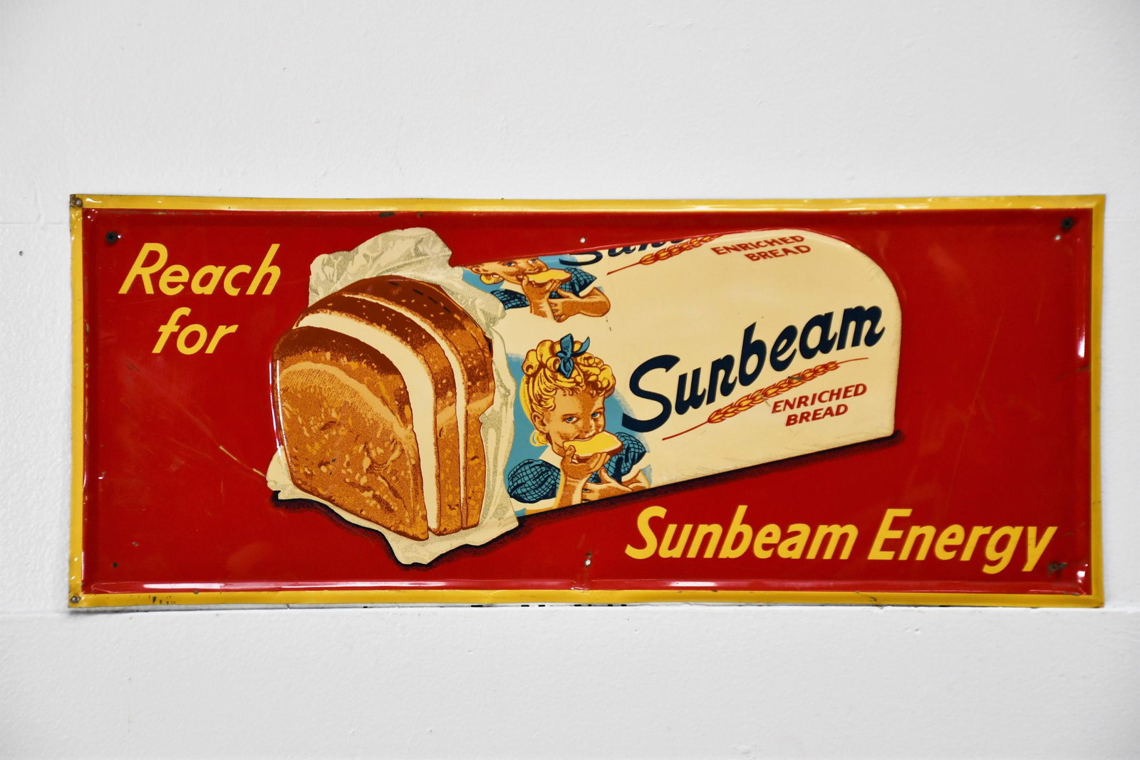 Sunbeam Bread Sign   -   metal 12"  x   30" (1 of 1)