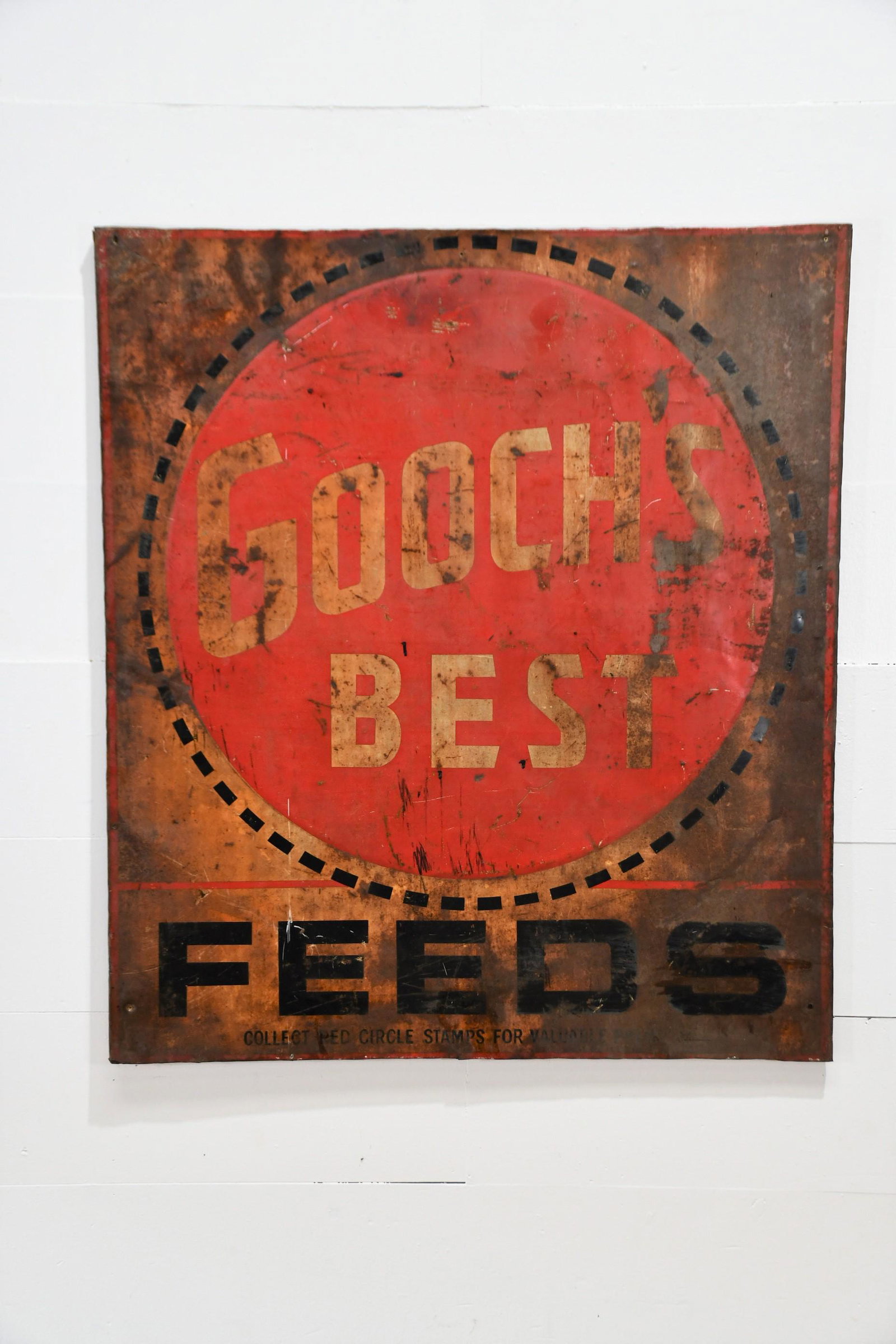 Gooch's Best Feeds Sign - metal 52" x 46": Gooch's Best Feeds Sign - metal 52" x 46"