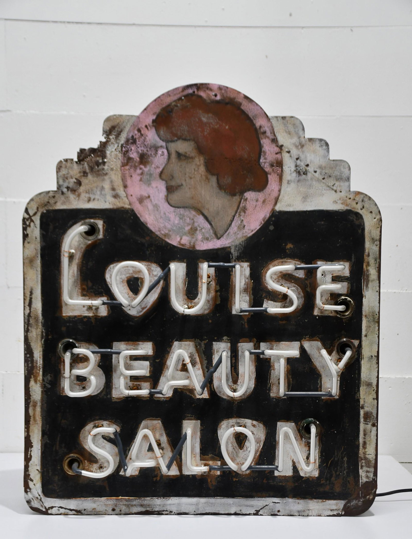 Louise Beauty Salon Neon Sign -  *works 42"H,   34"  x (1 of 5)