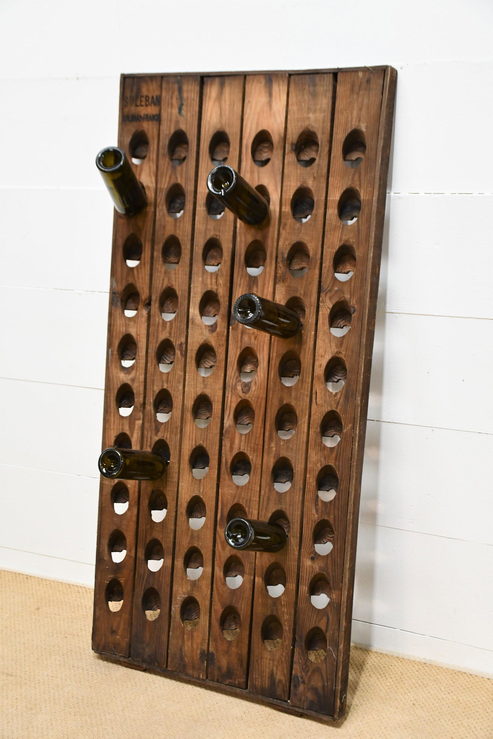 Wooden Wine Bottle Drying Rack 61" x 28": Wooden Wine Bottle Drying Rack 61" x 28"