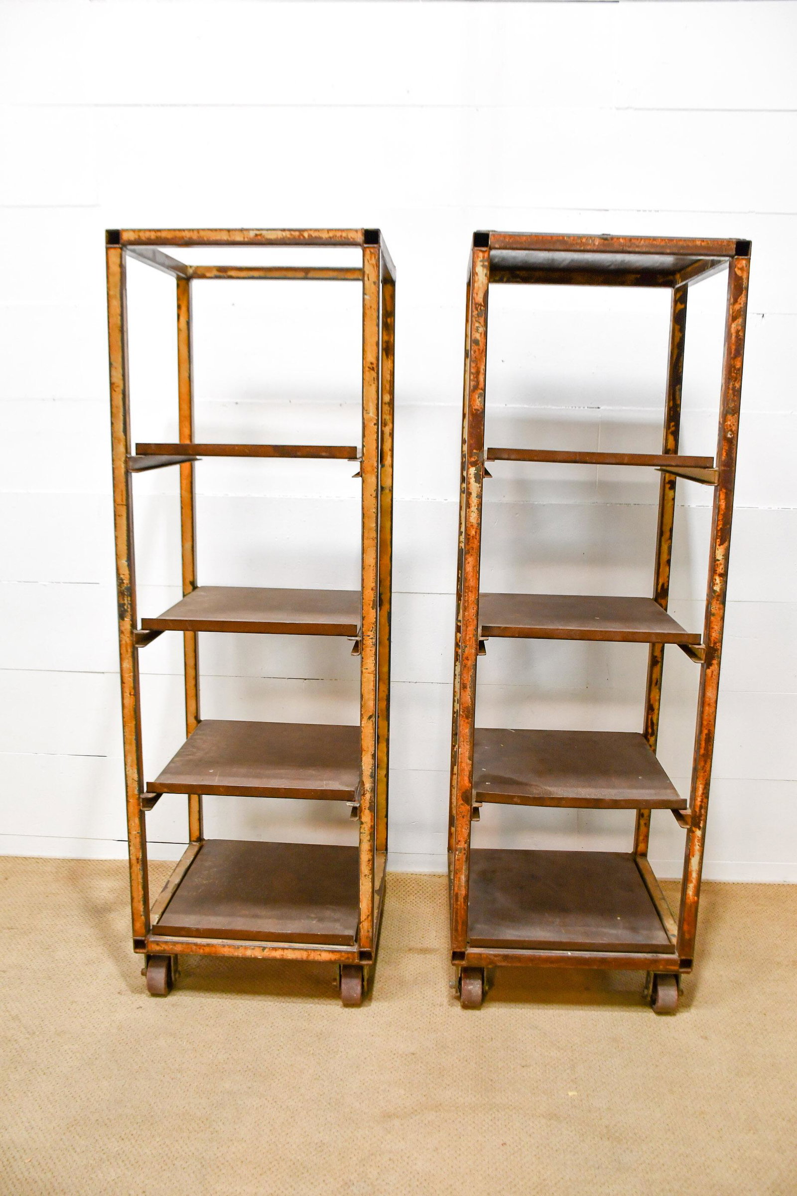 Pair of Industrial Shelving Units 73"H,   24"  x   24" (1 of 3)