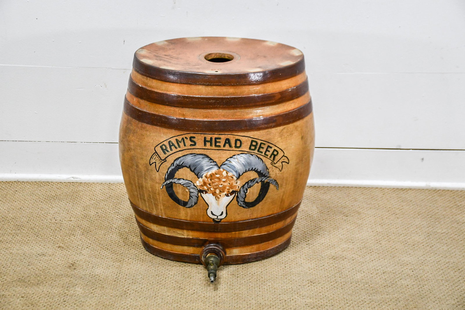 Ram's Head Beer Crock 25 1/2"H,   25"  x   17 1/2" (21" at spout) (1 of 8)