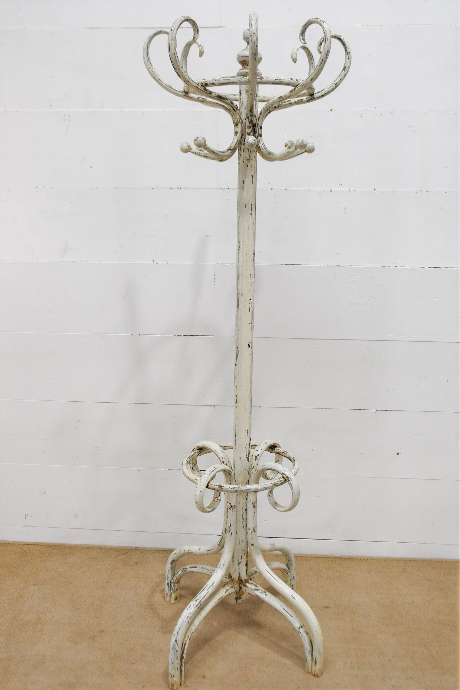 French White Painted Coat Rack 77"H,   23"  x   23" (1 of 3)