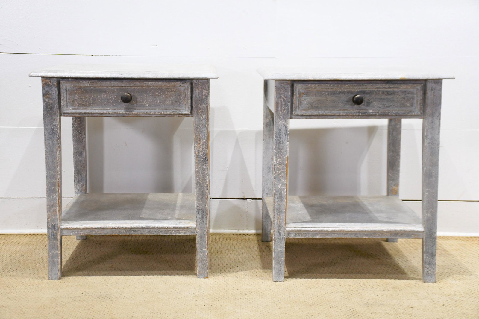 Pair of Painted Side Tables w/ Drawers 27"H,   23"  x   23"        ea. (1 of 6)