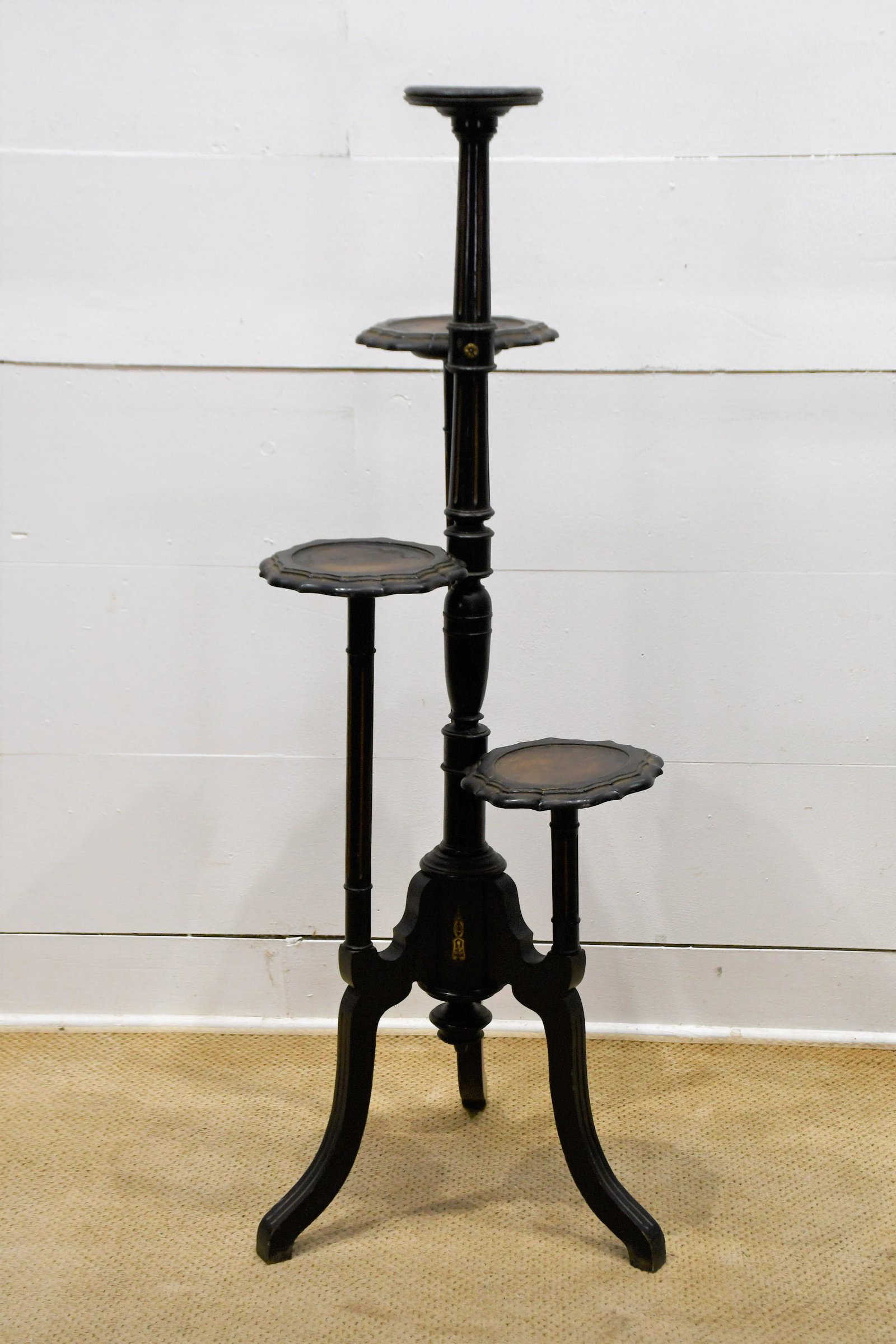 English Painted Tiered Plant Stand 55"H,   19"  x   19" (1 of 6)