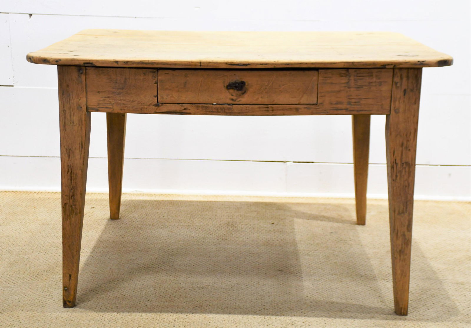 Texas Bleached Wood Table w/ Drawer 28"H,   35 1/2"  x   43 1/2" (1 of 6)