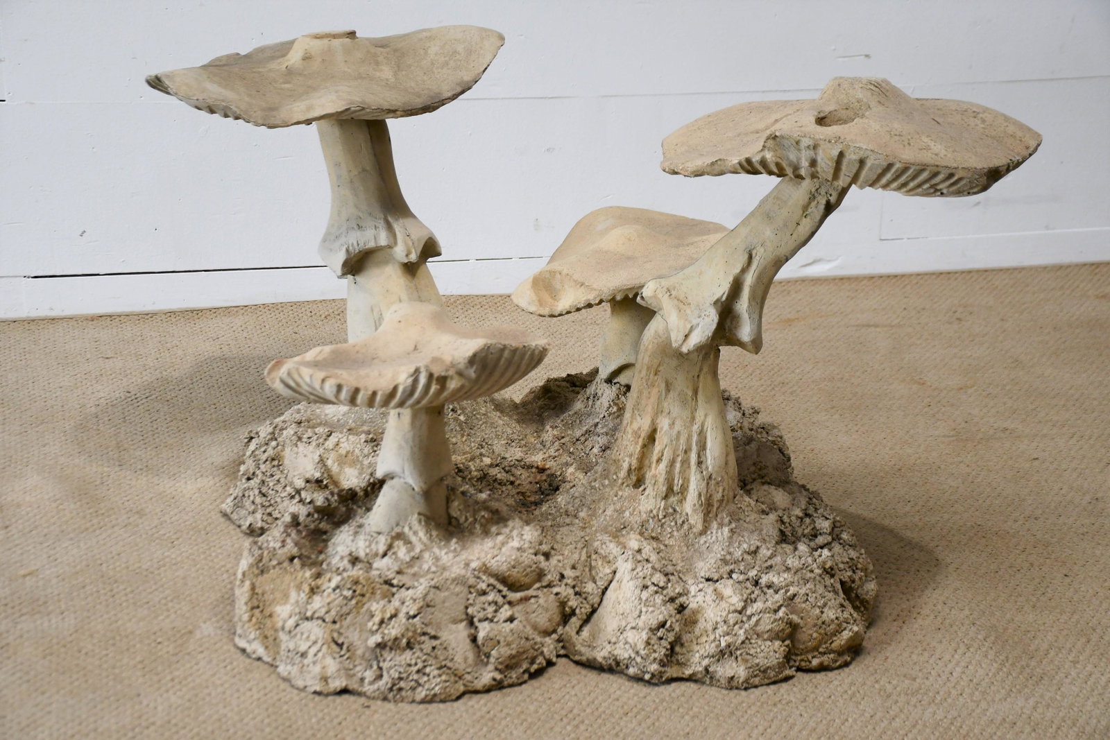 French Concrete Garden Mushrooms 26"H,   50"  x   35" (1 of 8)