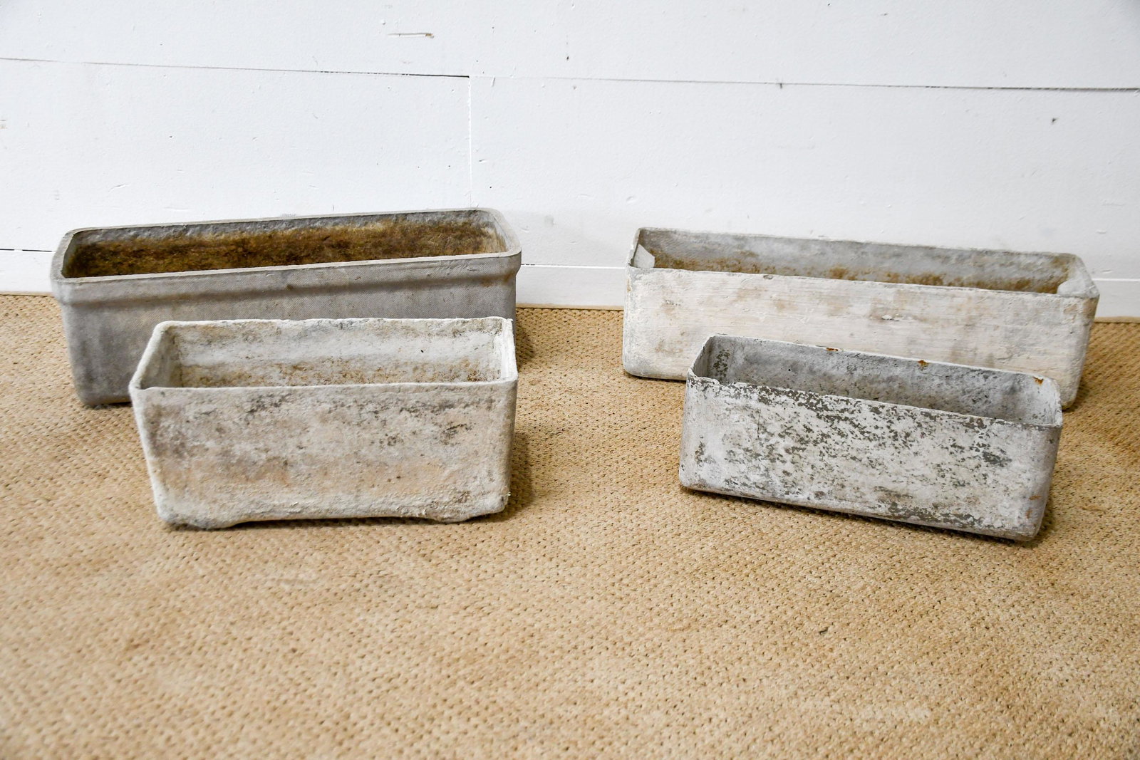 4-Pc Lot of Willy Guhl Planters 7"H,   24"  x   7"   /   6"H,   16"  x   6"   /   7"H,   16"  x   7" (1 of 4)