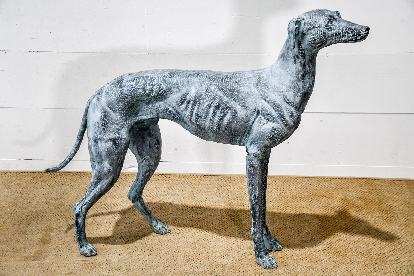 Metal Garden Greyhound Dog 38"H, 50" x 10": Metal Garden Greyhound Dog 38"H, 50" x 10"