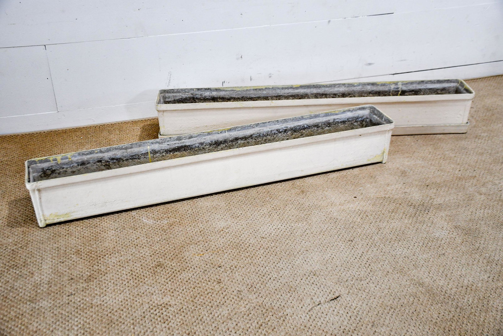 3pc. Willy Guhl Lot - (2) - Planters / (1) - Tray (2)  -  7"H,   49 1/2"  x   7"    /    (1)  - (1 of 4)