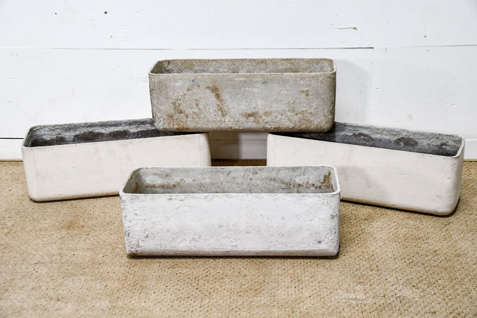 4pc. Lot of Small Rectangle Willy Guhl Planters (3)  -   6 3/4"H,   20"  x   6 3/4"   /   (1)  -   6 (1 of 4)