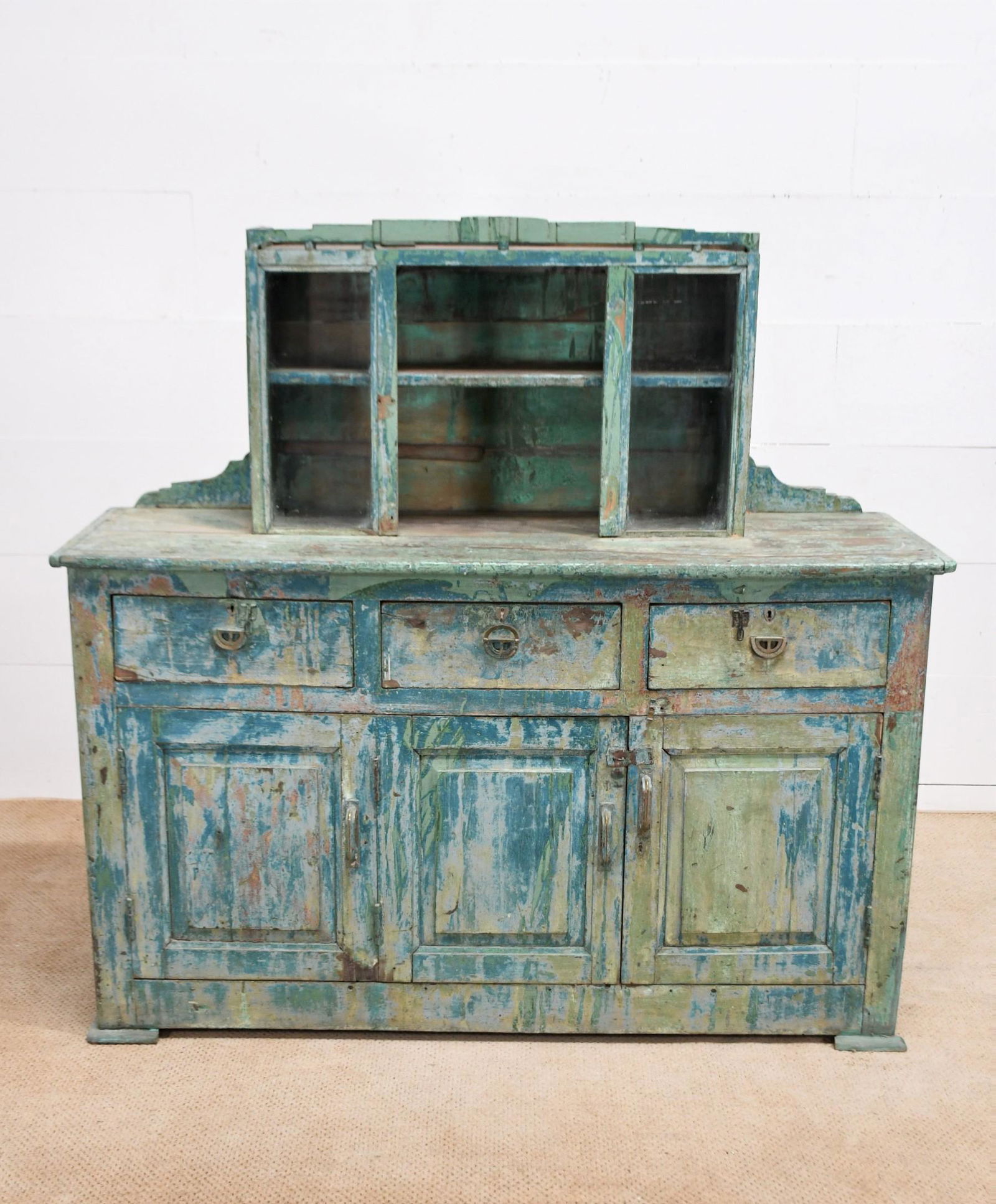 Blue Painted Server 59"H,   60"  x   20" (1 of 5)