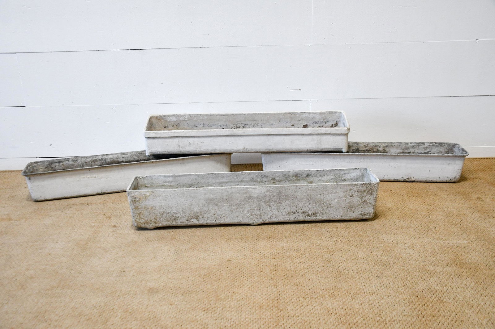 4pc. Lot of Willy Guhl Planters 7 1/4"H,   39 1/4"  x   7 1/4"    /    6 3/4"H,   39 1/4"  x   7 (1 of 4)