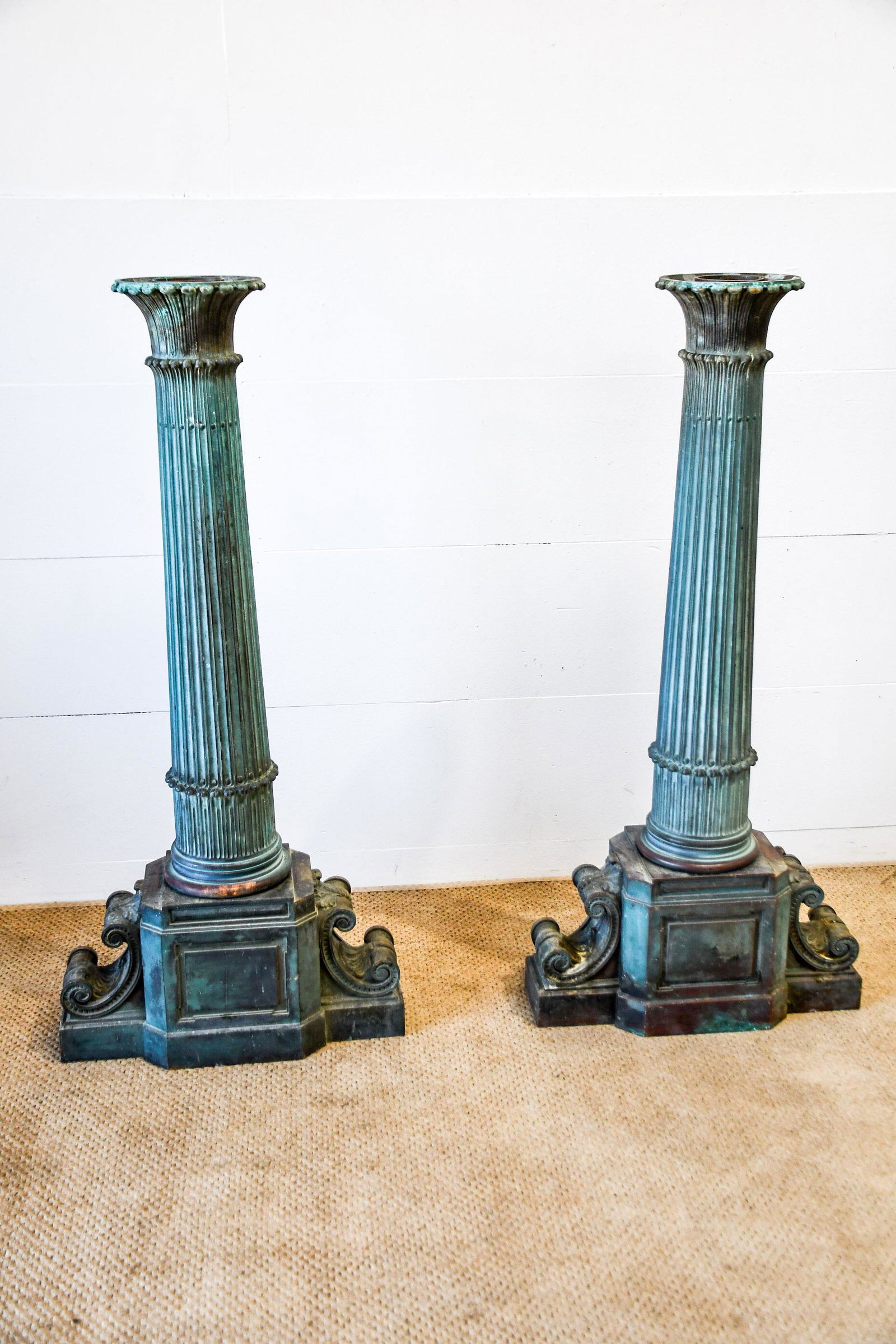 Pair of Bronze Street Lights 45"H,   19"  x   9"         ea. (1 of 7)