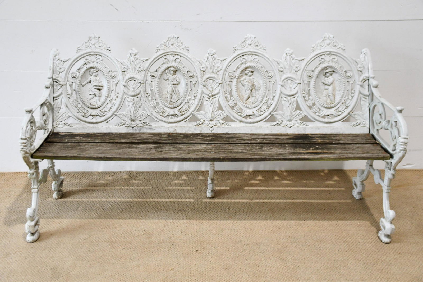 Metal / Wood Garden Bench 34 1/2"H,   68 1/2"  x   26 1/2" (1 of 8)