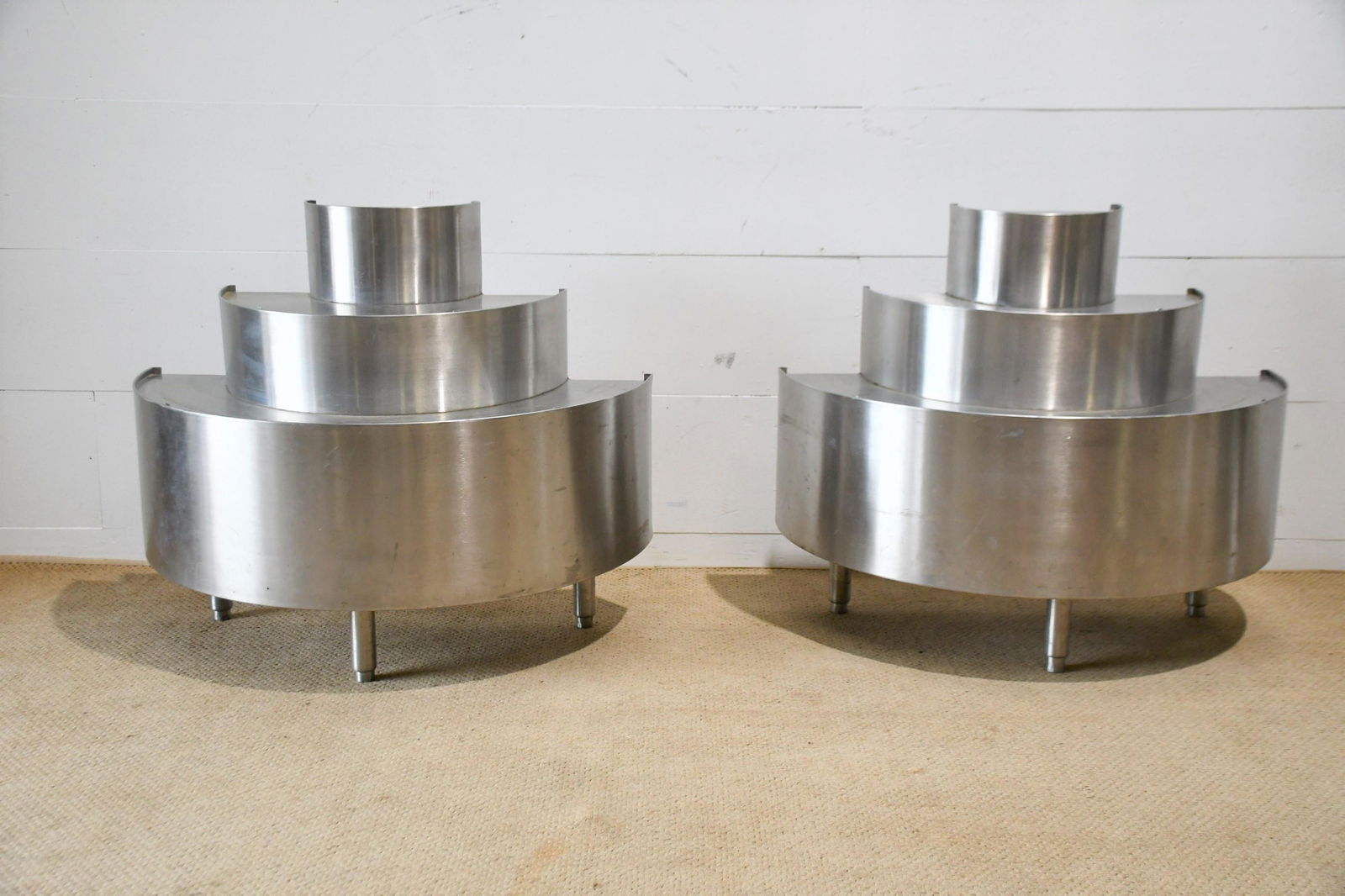 Pair of Stainless Steel Bar Bottle Displays 30"H,   36"  x   18 1/2"      ea. (1 of 8)