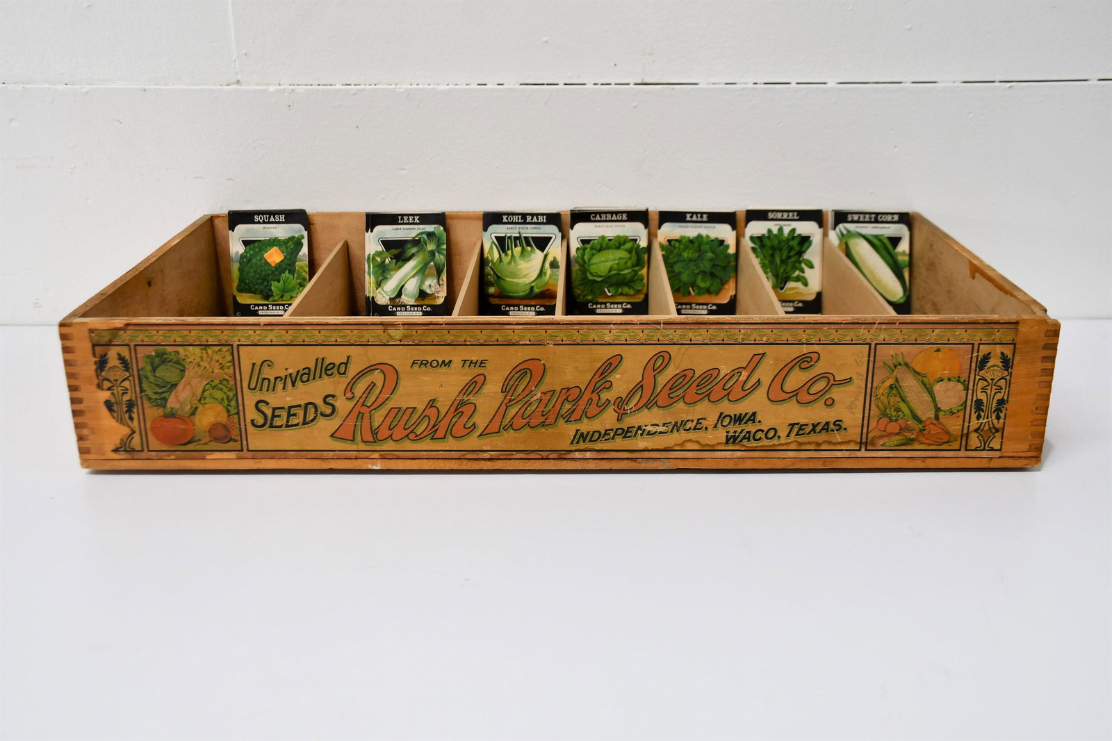 Rush Park Seed Co. Box w/ Seed  Packets 5"H  x  31"L  x  16"W (1 of 7)