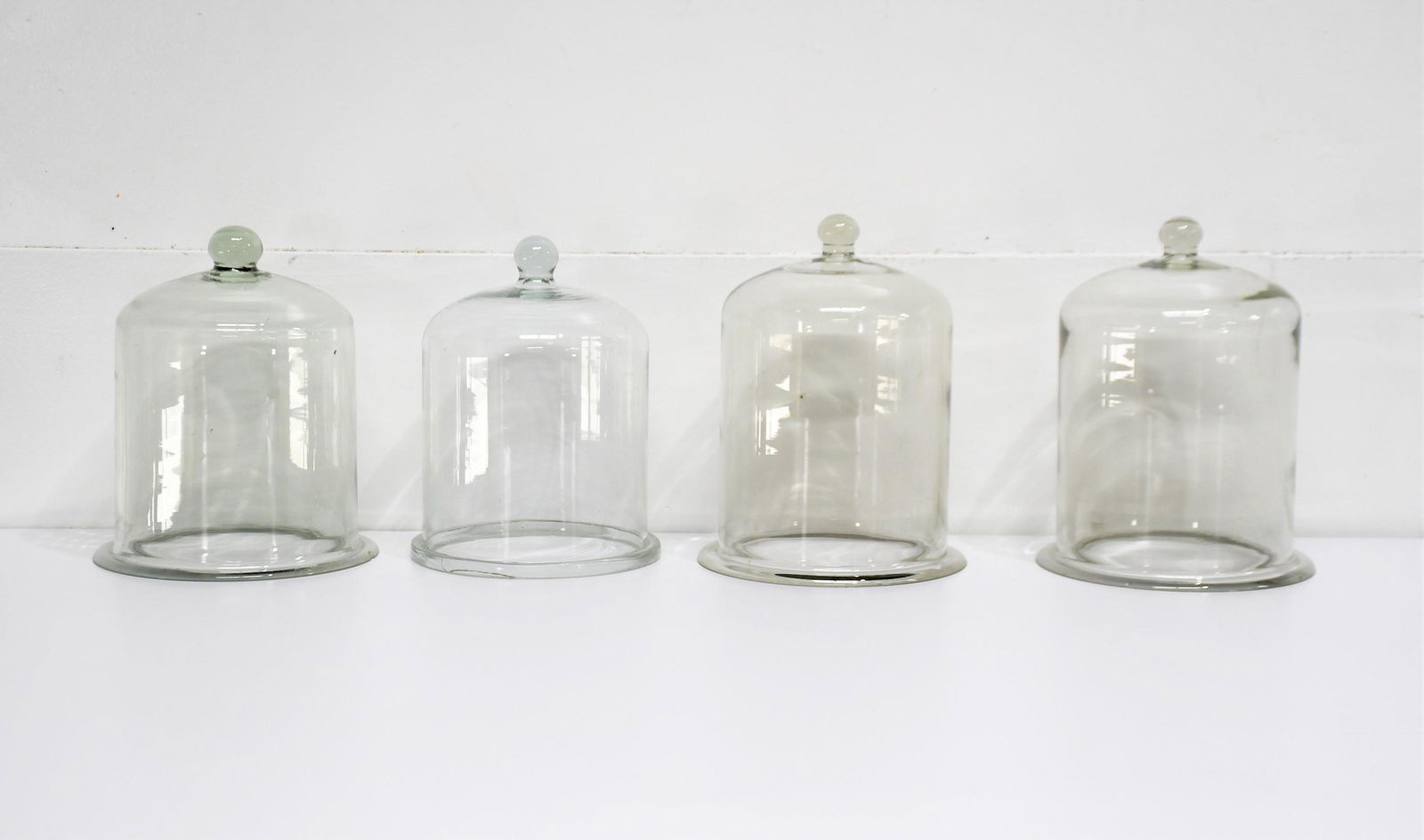 4 PC Lot of Glass Domes tallest  -   12 3/4"H  x   9 3/4" Diam. (1 of 5)