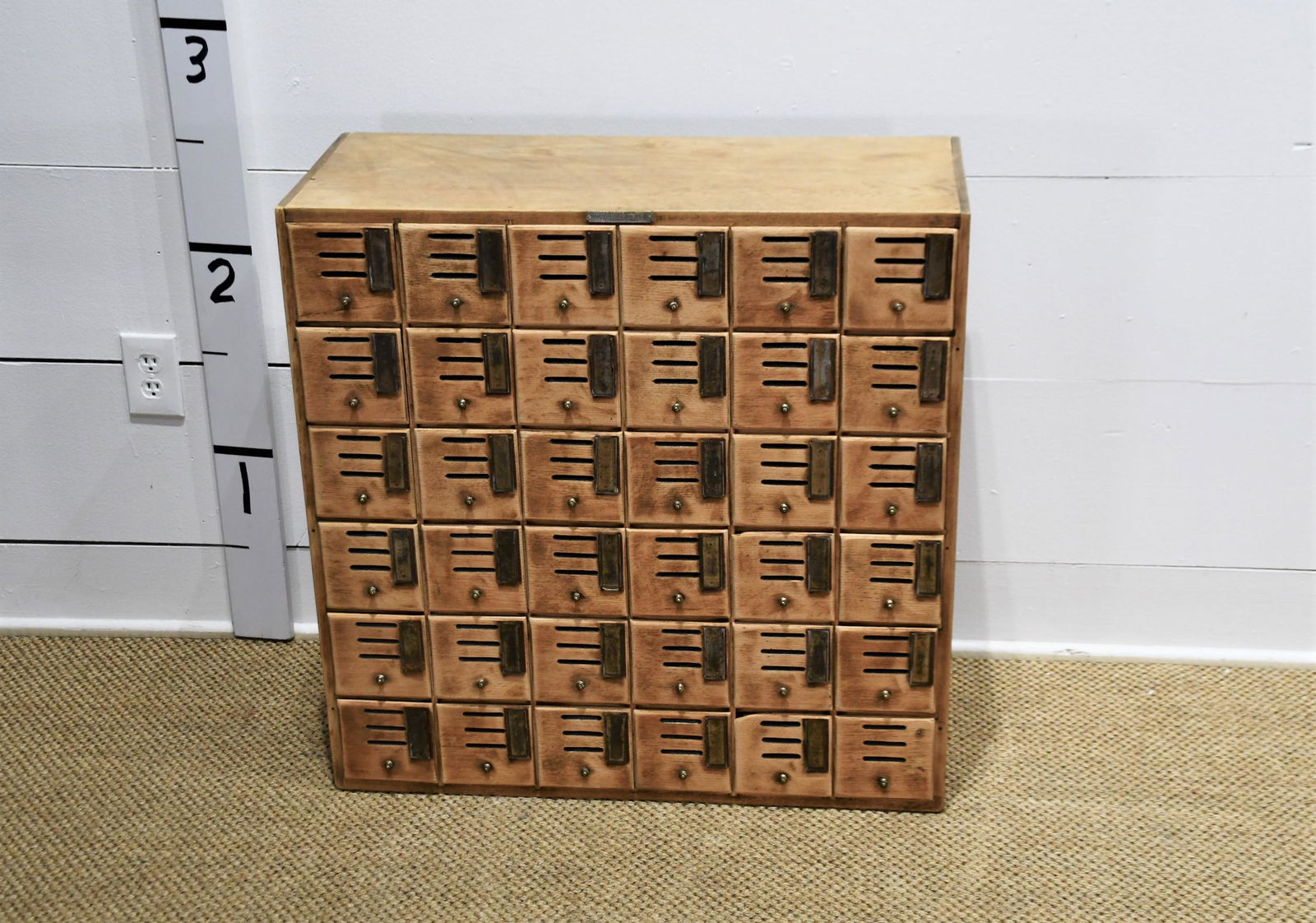 General Store Bleached Ribbon Cabinet 31 1/2"H,   31 1/2"L,   13"W (1 of 7)