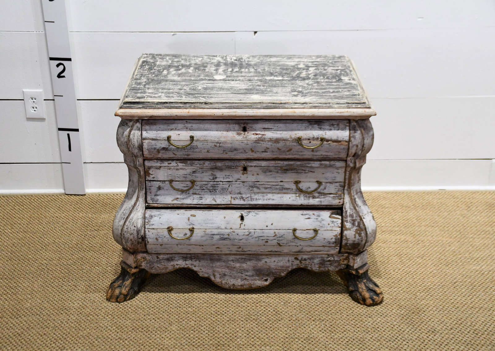 Late 19th C. French Painted Chest 27 1/2"H,   32"L,   20 1/2"W (1 of 7)