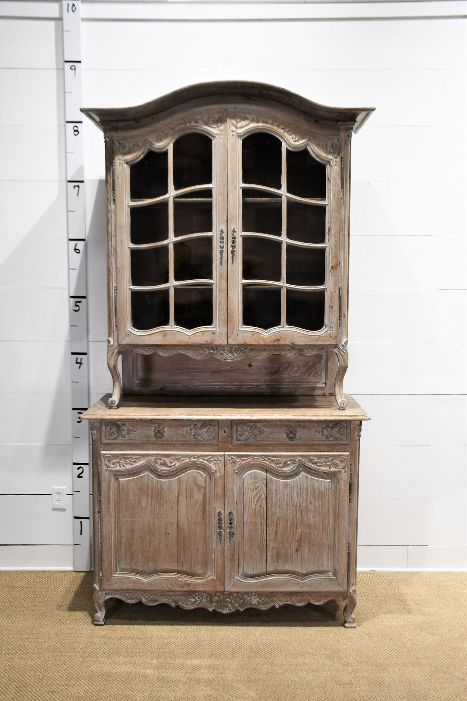 Late 19th C. French 2pc. Cupboard 98 1/4"H,   52 14"L,   23 1/4"W (1 of 7)