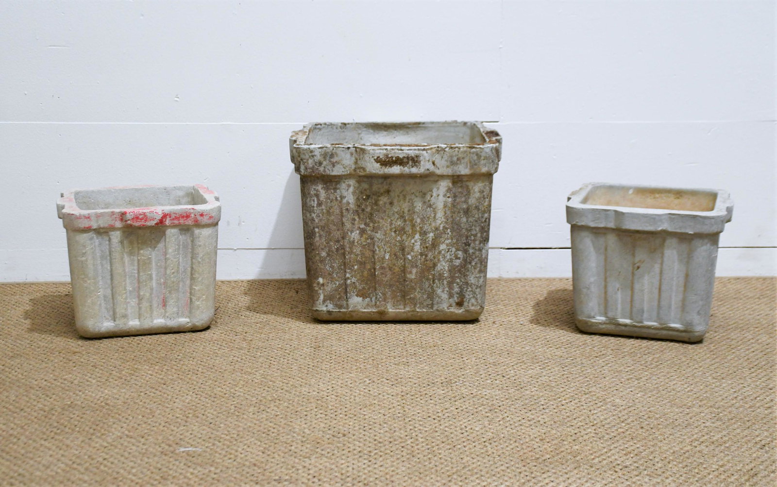 3 PC Willy Guhl Planters 10"H x 12 1/2"L  x  12 1/2"W   /    14"H  x  17"L  x  17"W (1 of 5)