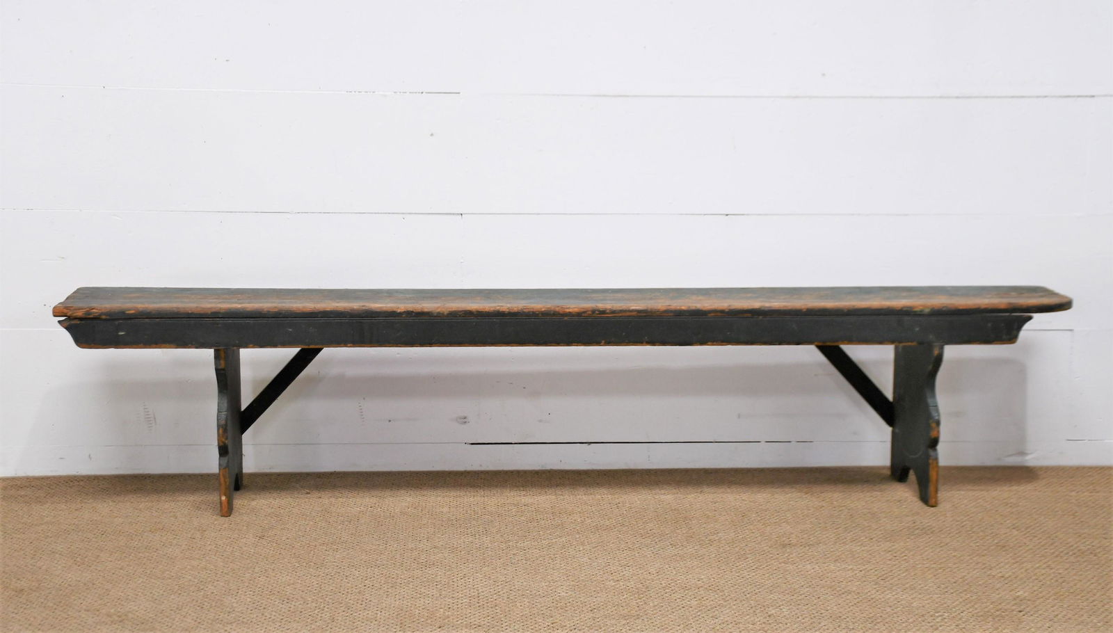 Pa. Green Painted Bench 19"H  x  90"L  x  12"W (1 of 4)