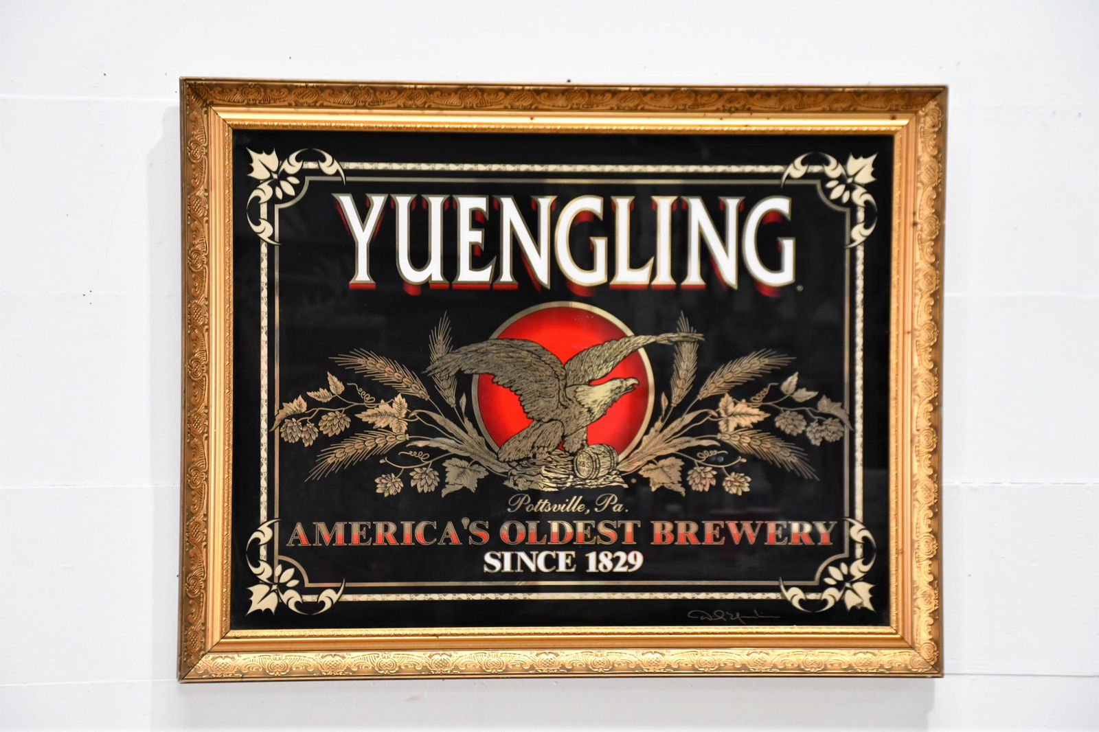 Yuengling Brewery Framed Advertisement 45 1/2"  x  35 1/2" (1 of 2)