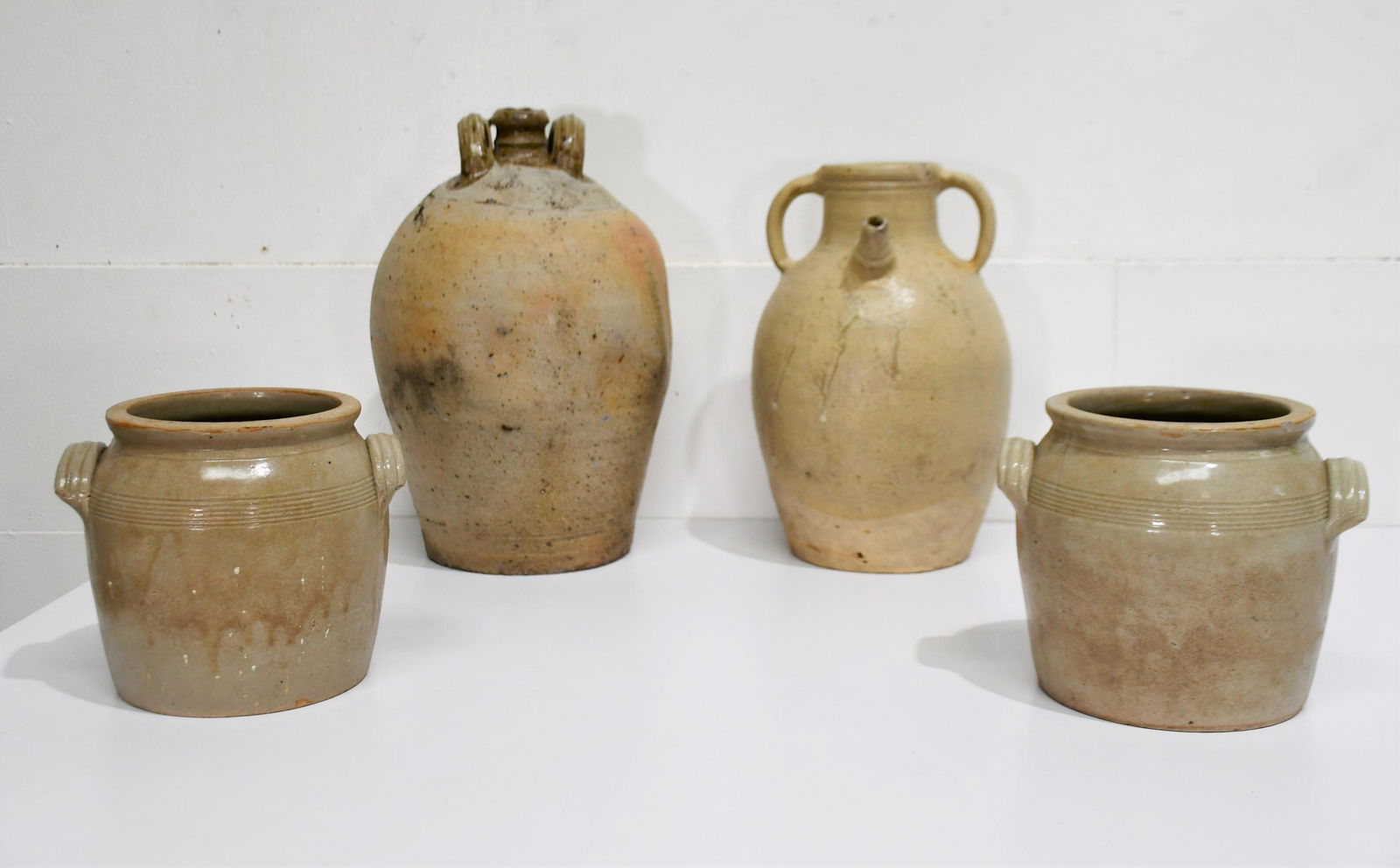 4 PC French Pottery 14 1/2"H x 10" Diam.  /  15" x 9" DIA  /  8 1/2"H x 10" Diam. (1 of 11)