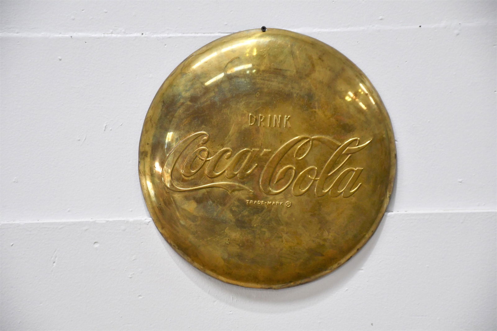 Brass Coca Cola Button 16" Diam. (1 of 4)