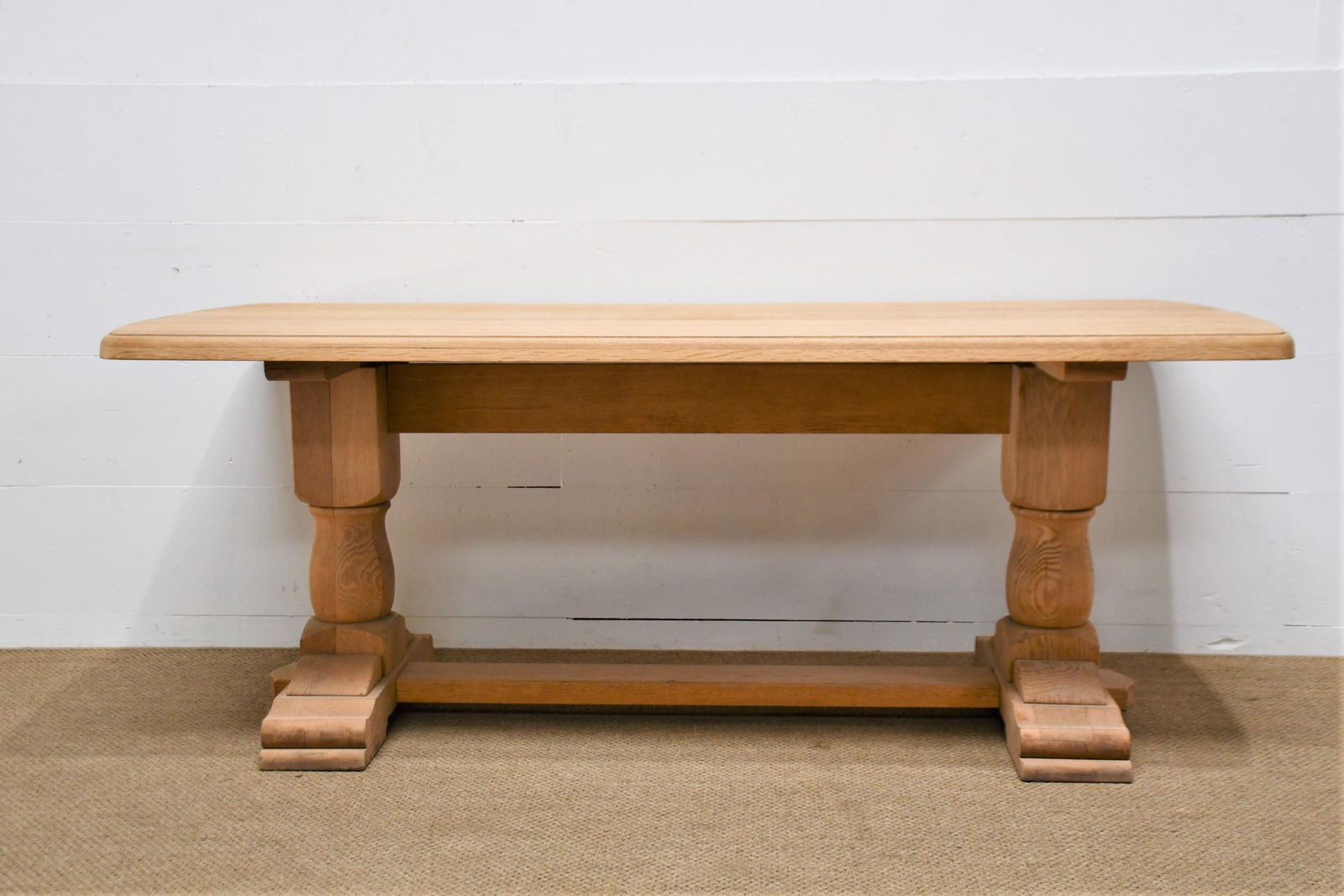 French Bleached Pedestal Dining Table 30 1/2"H  x  78 1/2"L  x  35'W (1 of 5)