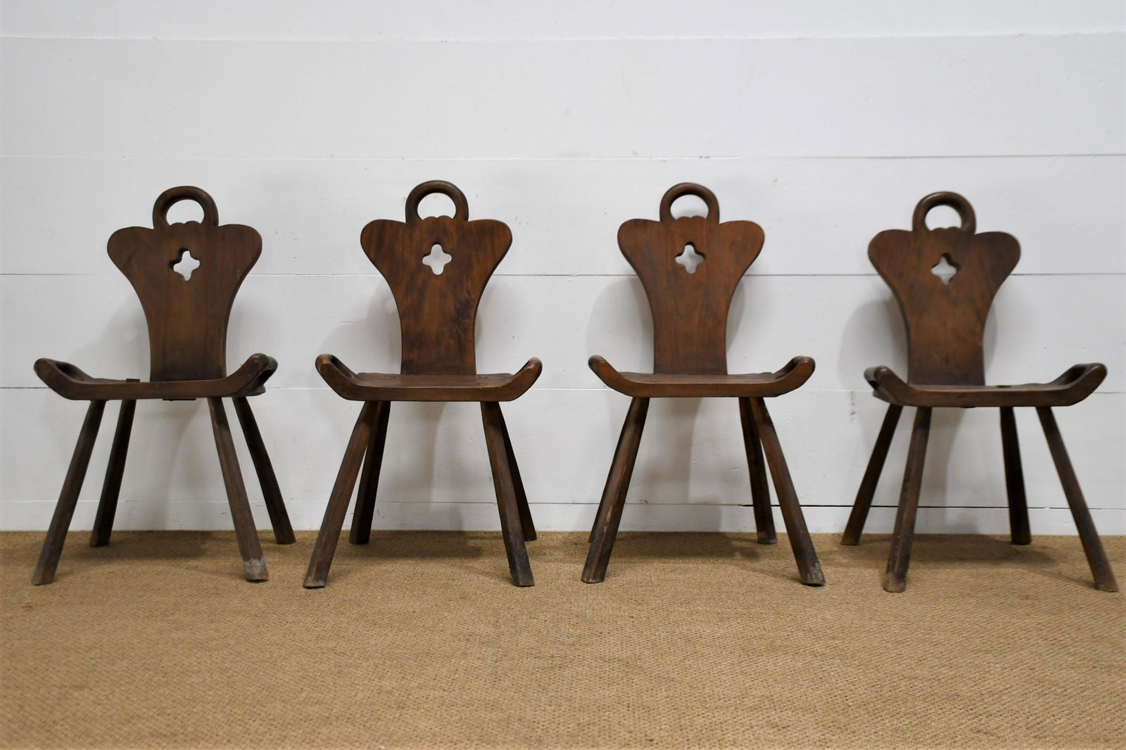 4 PC Danish Arts & Crafts Chairs 34 1/2"H  x  19 1/2"L  x  15"W (1 of 5)