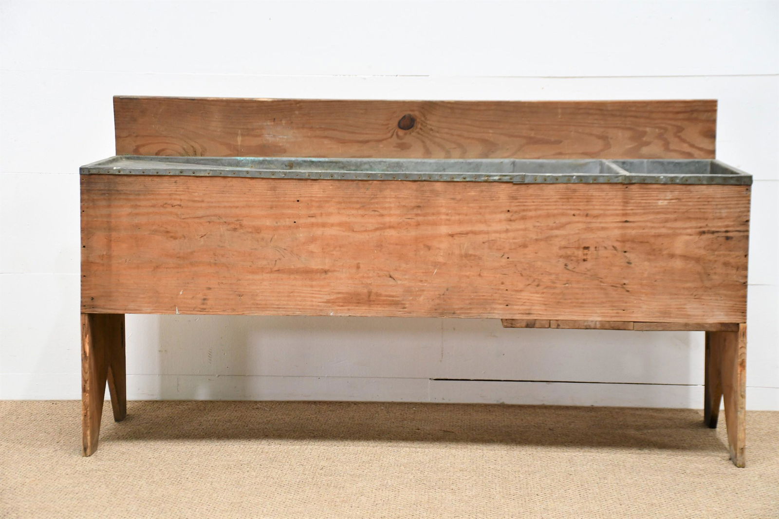 Pa. Amish Galvanized Lined Farmhouse Sink 34 1/2"H  x  64"L  x  30"W (1 of 4)