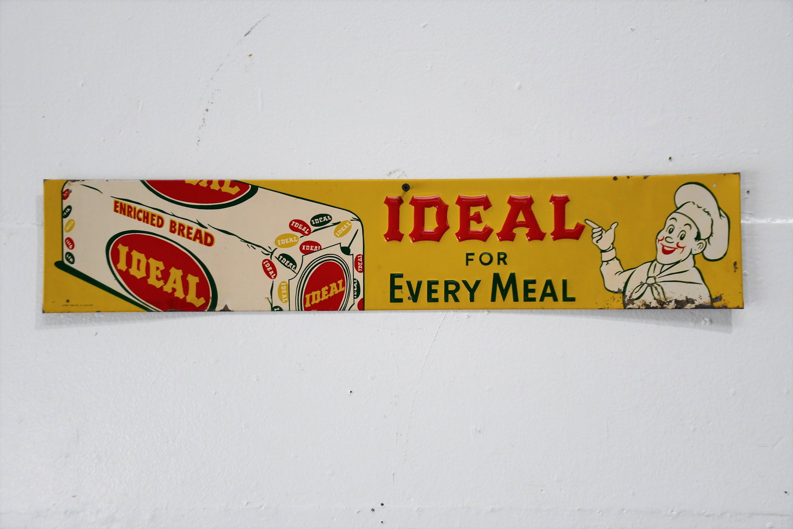 Ideal Bread Sign 5 1/2" x 28": Ideal Bread Sign 5 1/2" x 28"