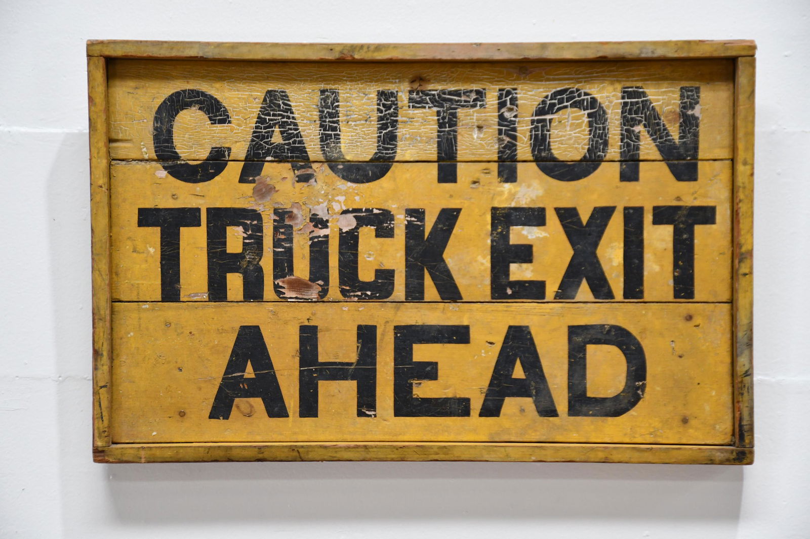 Caution Truck Exit Ahead Sign 29 1/2"  x  19" (1 of 3)