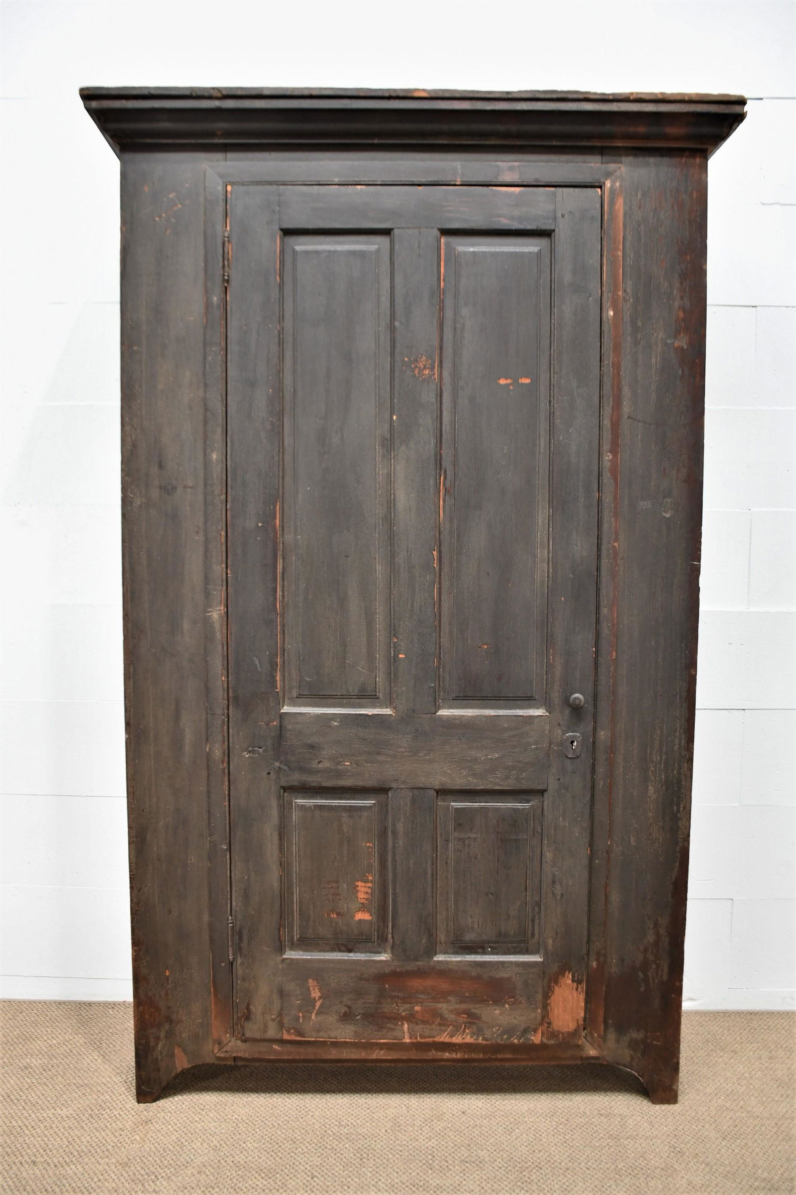 Texas Painted One Door Cupboard 96 1/2"  x  60 1/2"L  x  16"W (1 of 7)