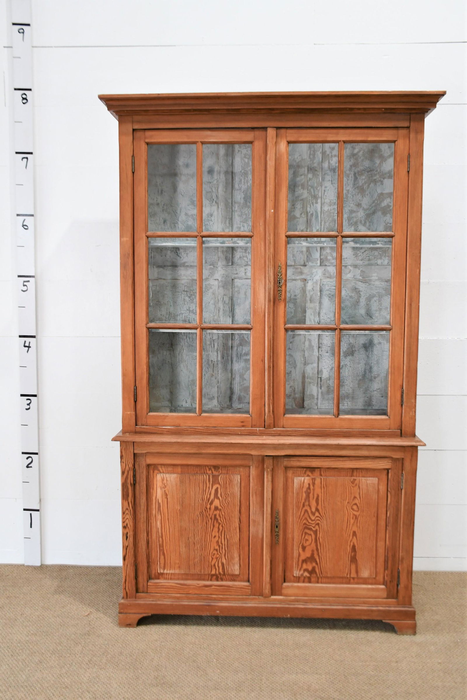 French Pine Two Piece Cupboard 89 1/2"H  x  50 1/2"L  x  16"W (1 of 6)