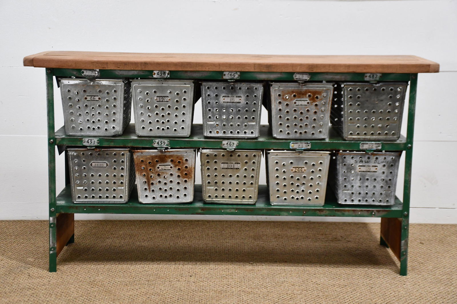 Industrial Locker Basket Island 29 1/2"H  x  54"L  x  15"W (1 of 4)