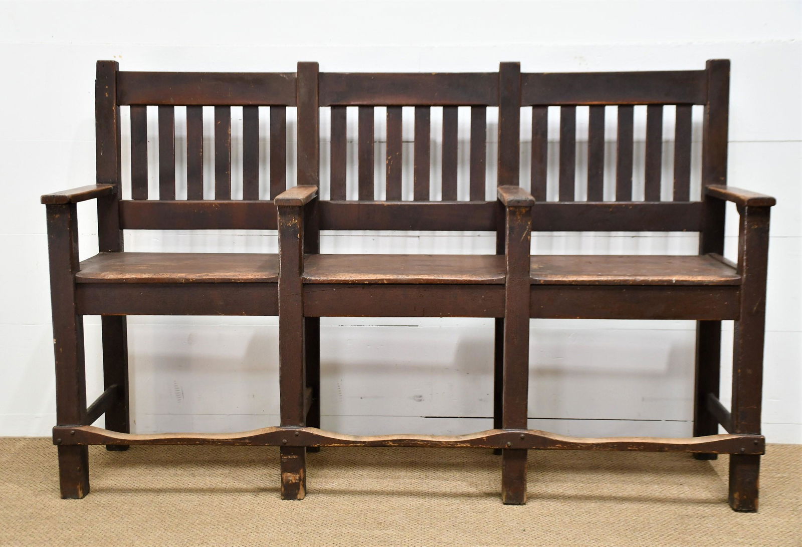 Mission Style Billiard Bench 46"H  x  72"L  x  18 1/2" (1 of 3)