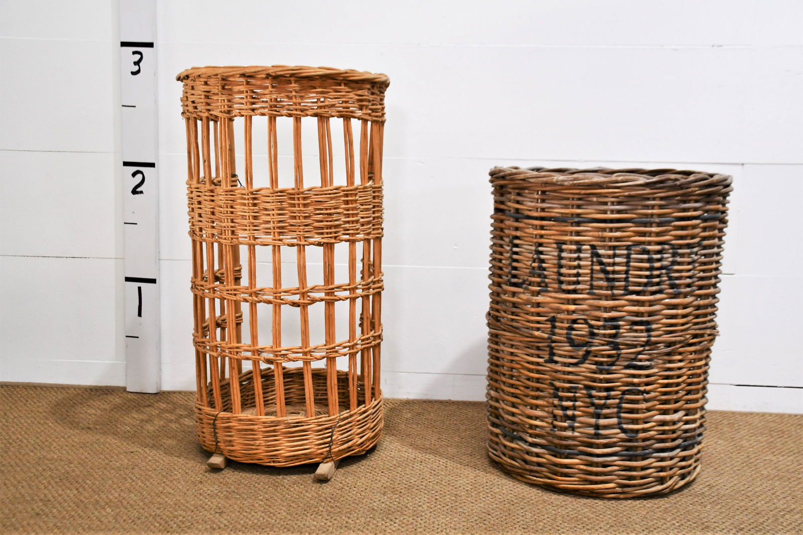 2 PC Storage Baskets 32"H x 17" Diam.   /  25"H x 19 1/2" Diam. (1 of 5)