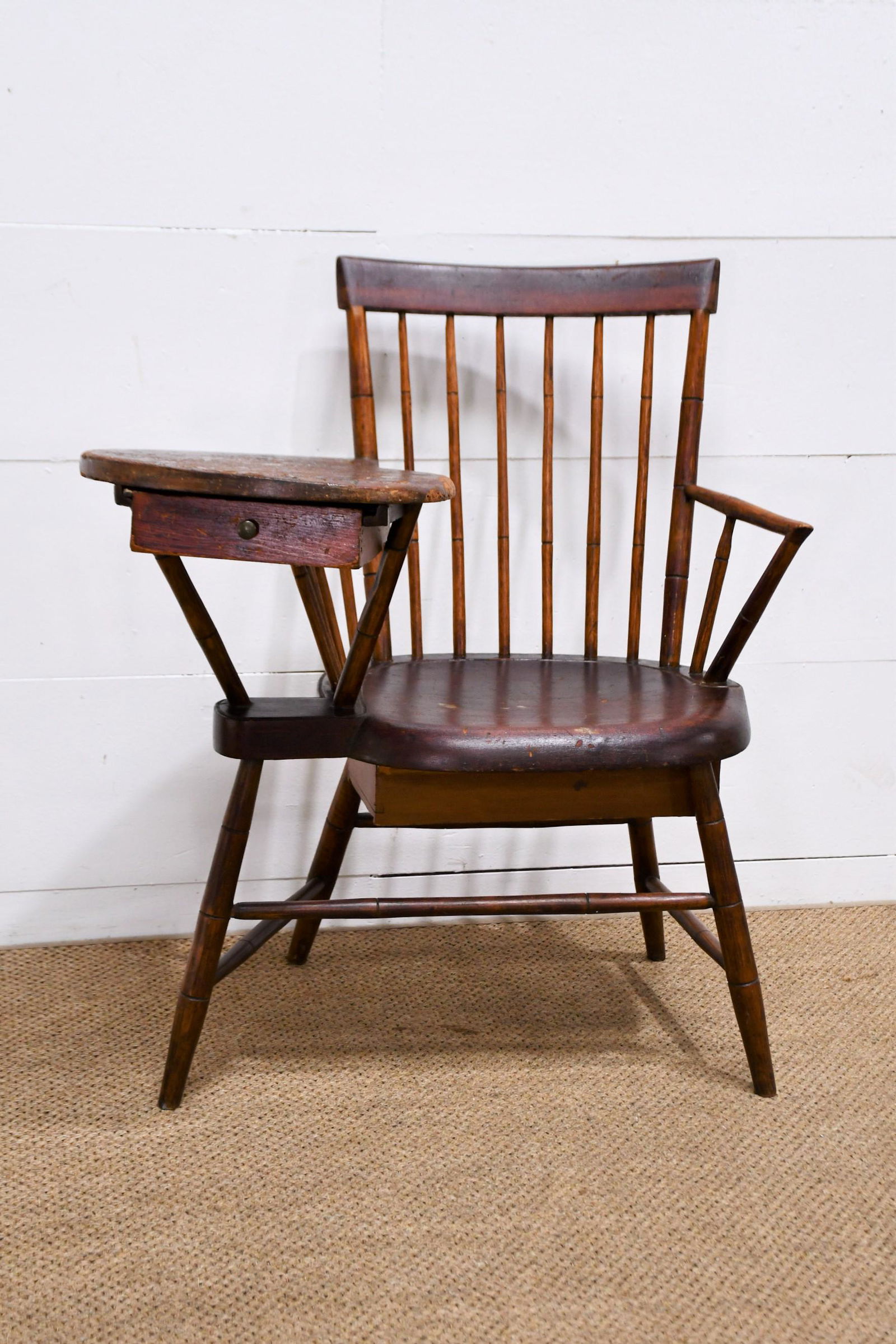 19th C. Windsor Writing Chair 35"H  x  33"L  x  29"W (1 of 6)
