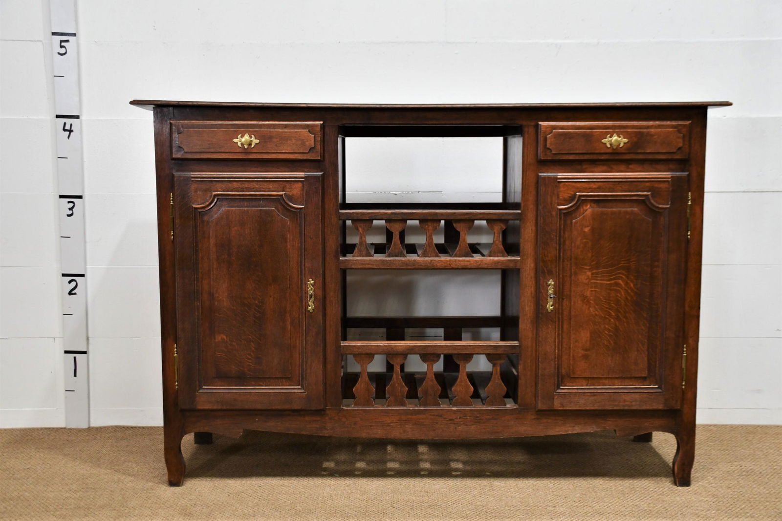 19th C. Country French Tall Buffet w/ Storage 49"H  x  73"L  x  21"W (1 of 6)