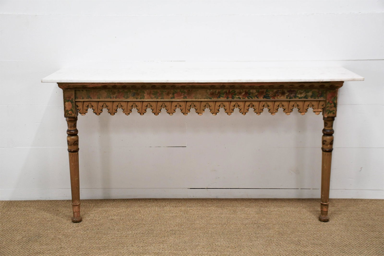 Decorative French Marble Top Console 35"H  x  71 1/2"L  x  18"W (1 of 8)